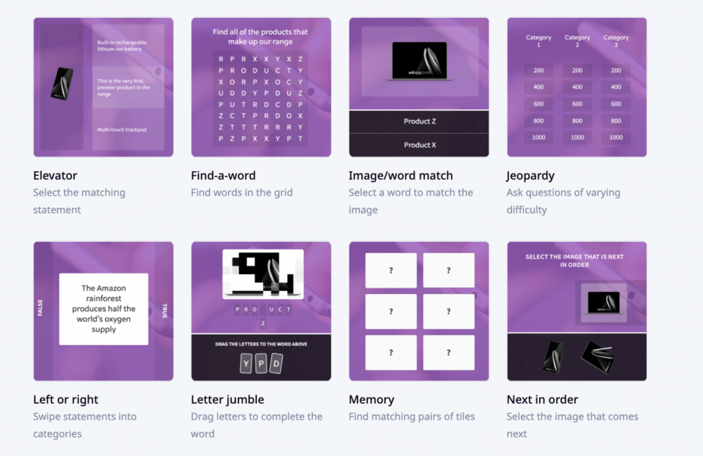 Игры, которые можно создавать в EdApp Игры, которые можно создавать в EdApp